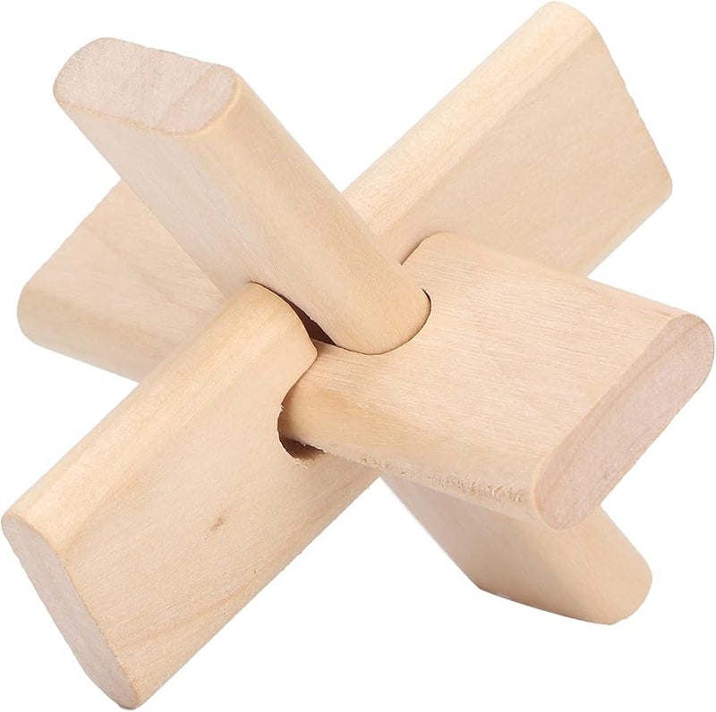 لغز الدماغ الخشبي قفل اللغز لعبة فتح اللغز لتدريب الصبر - Image 3